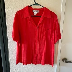 100% silk statement top